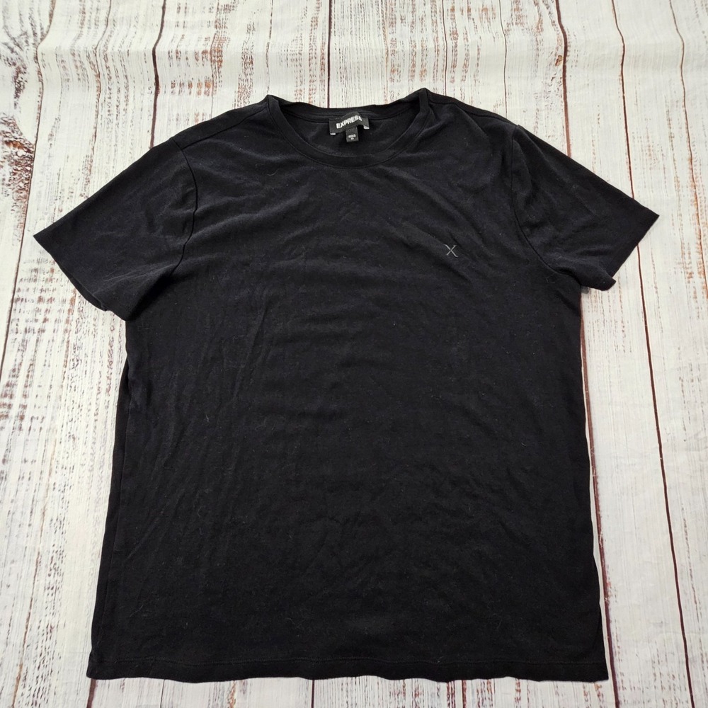 Express Black Short Sleeve Cotton T-Shirt Men's M